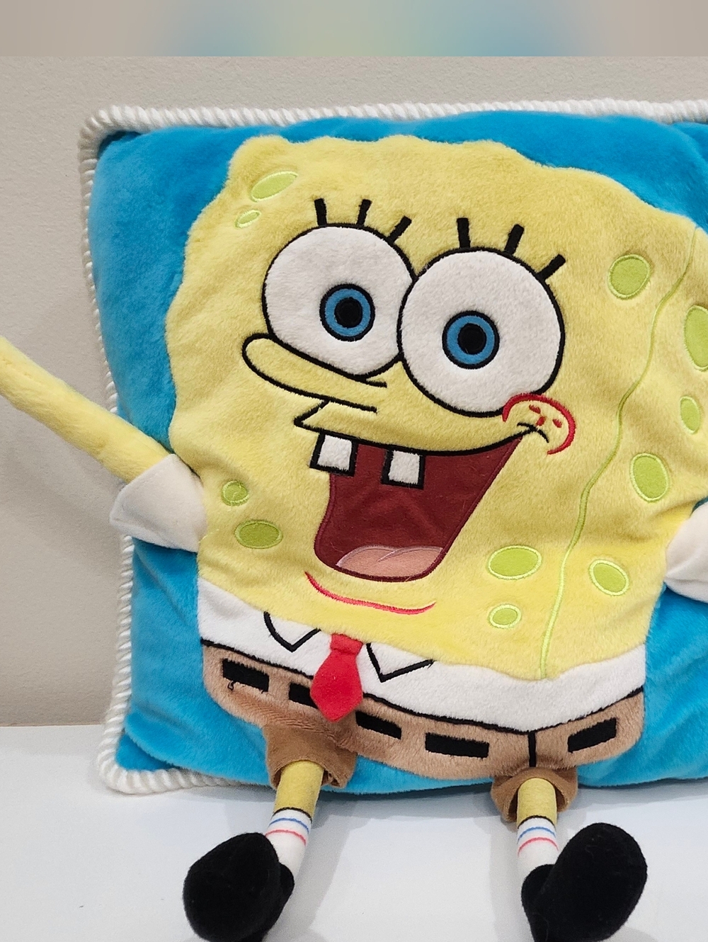 Nickelodeon SpongeBob SquarePants Yellow & Blue Plush Accent Pillow